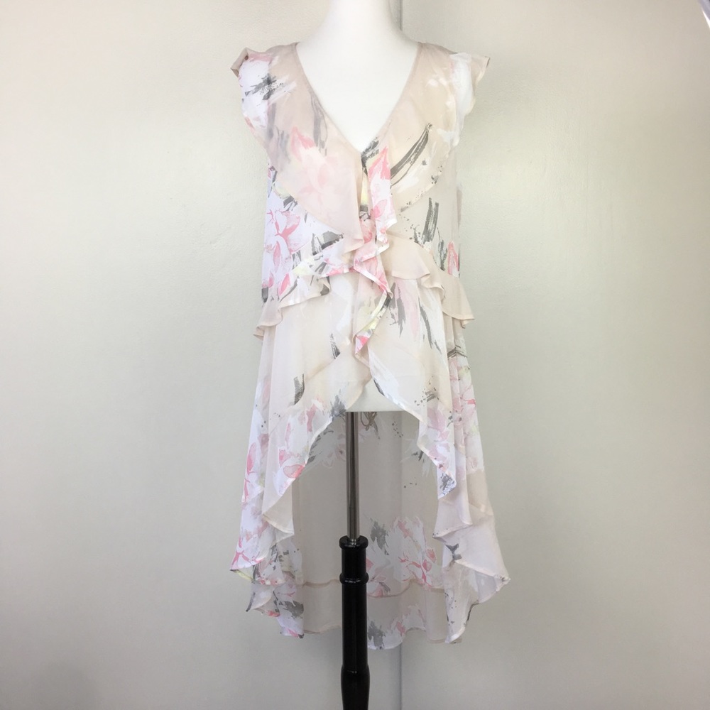 Leith romance hi low design sleeveless top